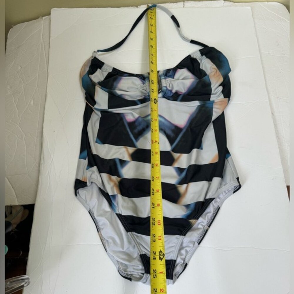 Lenny Niemeyer Luxury Print Halter Removable 1 Piece Swimsuit Adjustable Strap - Picture 11 of 15